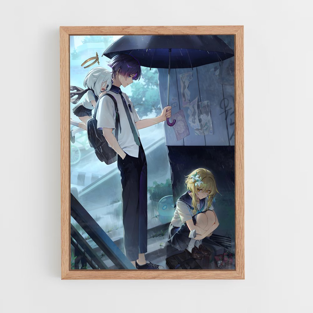 Poster Genshin traveler perchés – affiche Genshin impact (vue 4)